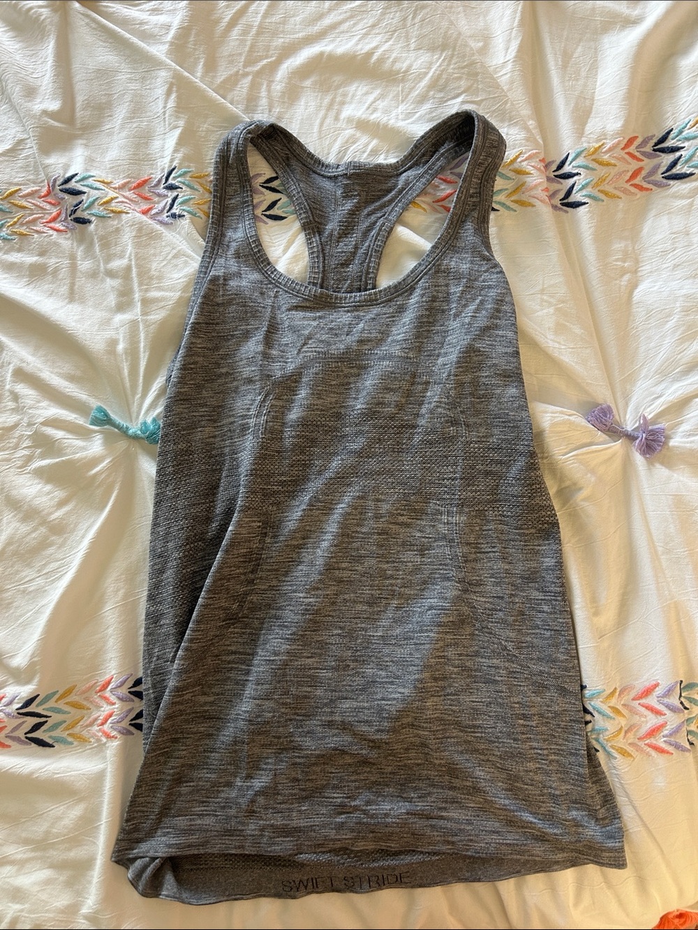 Lululemon Swift tank top; Stride Women's Gray Racerback Tank Top